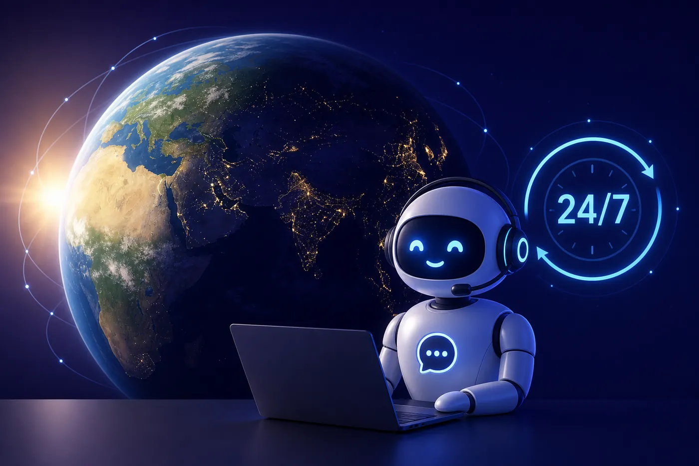 Round-the-clock 24/7 customer service with AI