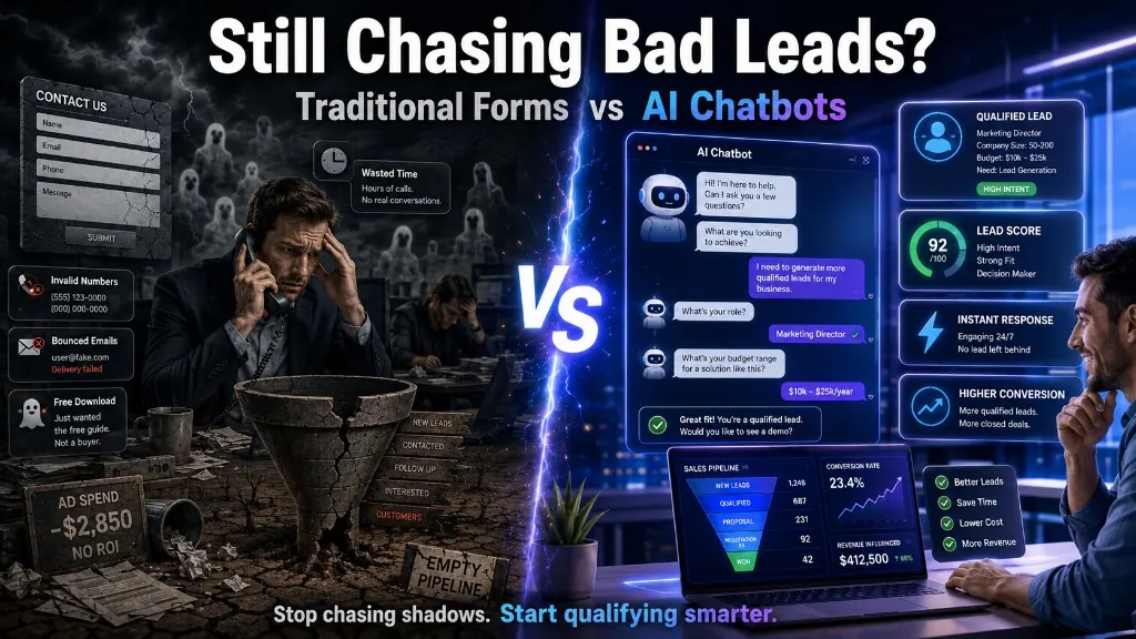 Tired of chasing ghost leads? The chatbot vs. form showdown