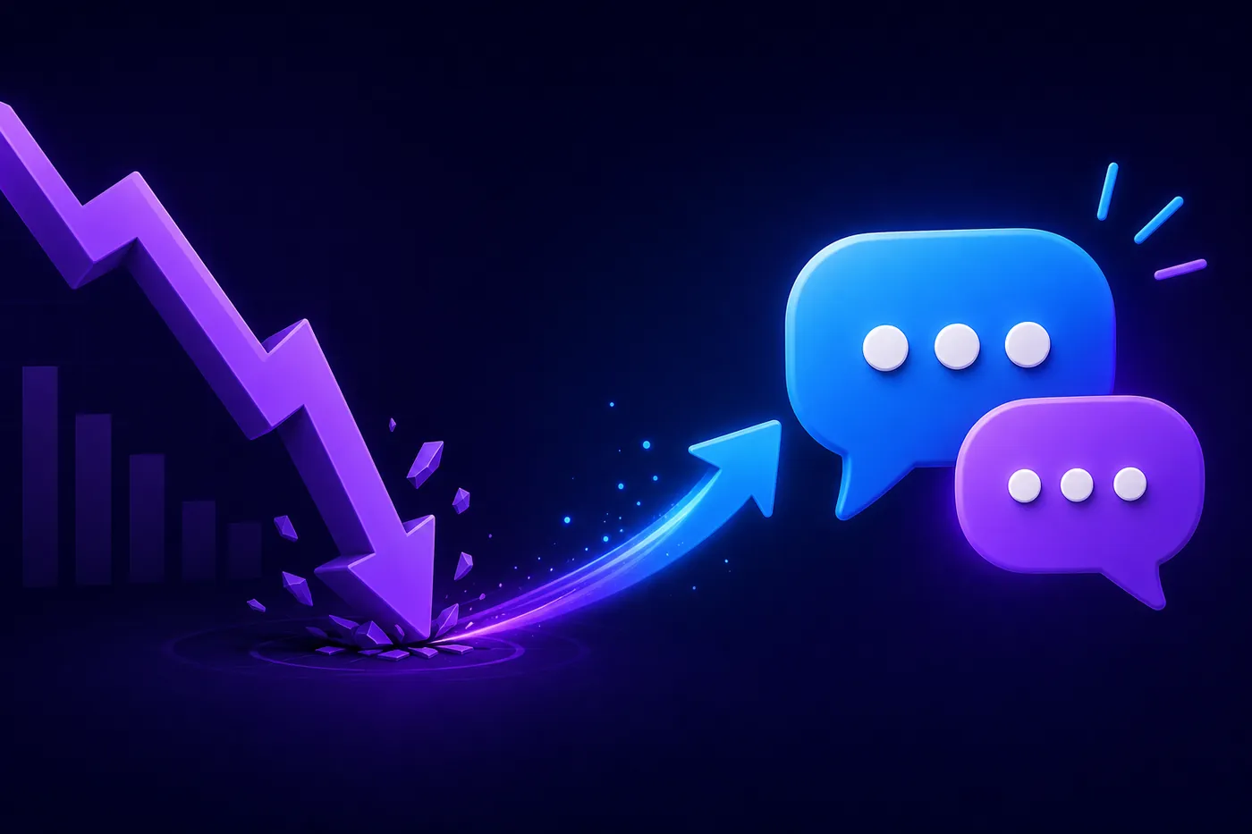 Reducing website bounce rate with chatbots
