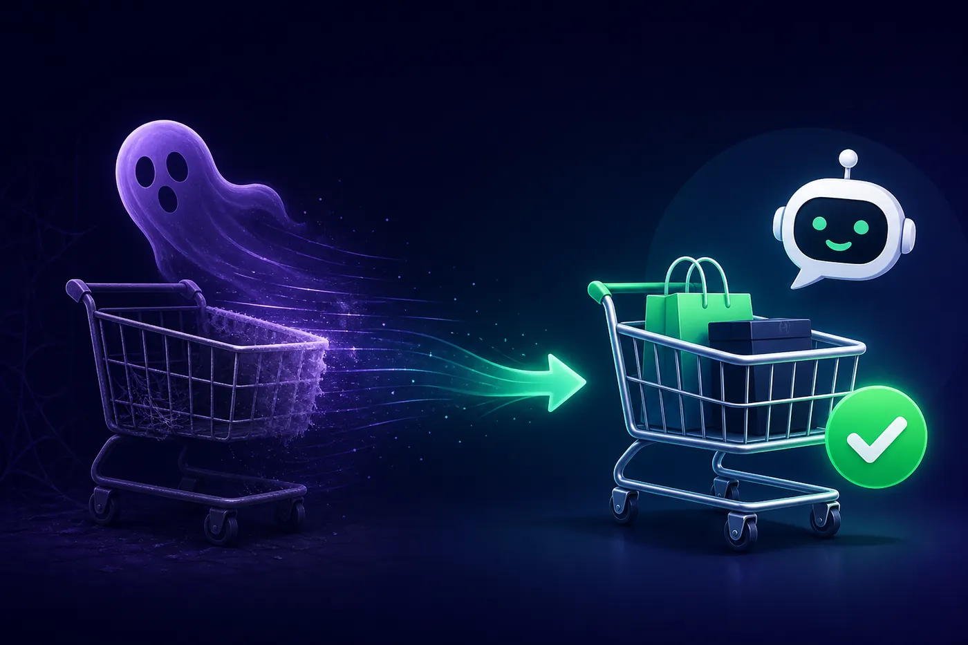 Reducing cart abandonment with chatbots