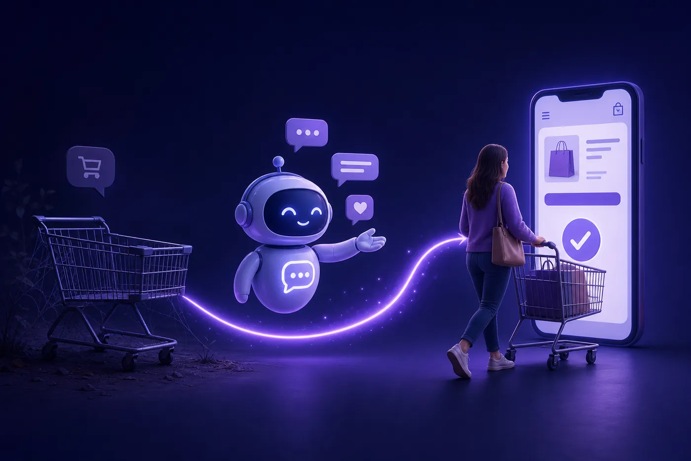 Chatbot recovering abandoned shopping carts