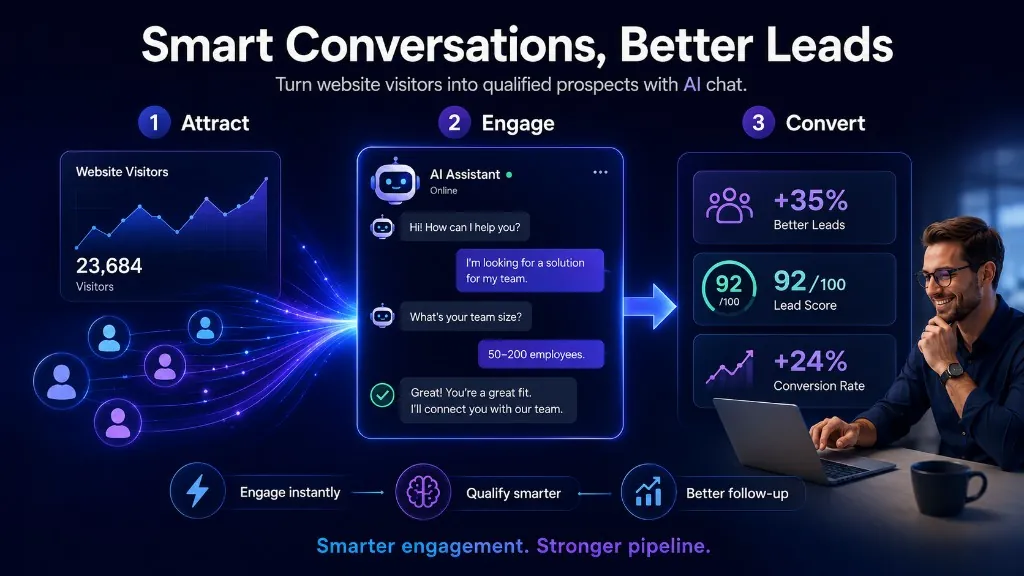 Smart conversations turn website visitors into better qualified leads